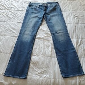 Abercrombie & Fitch Wide Leg Jeans in Denim Blue
